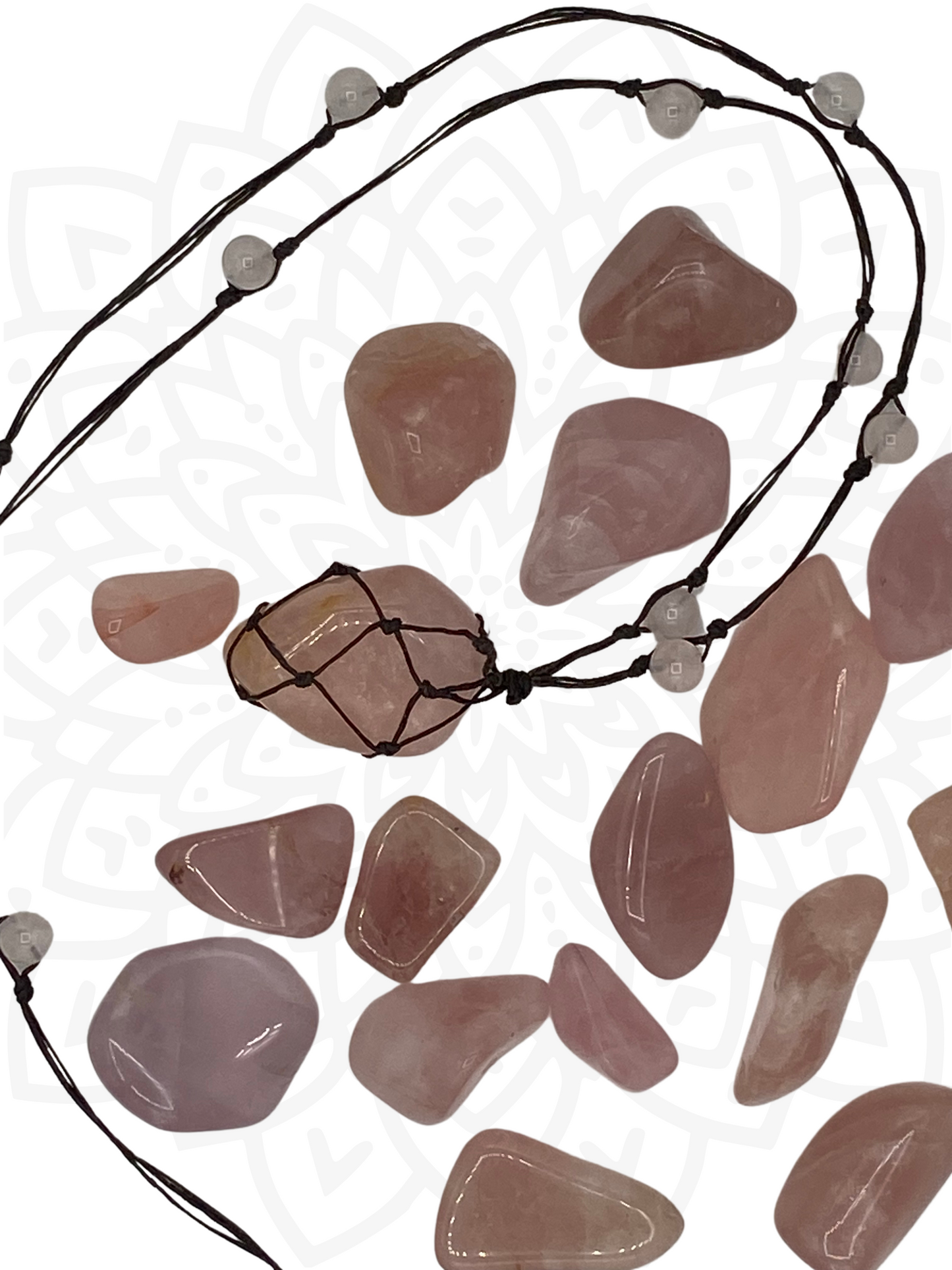 Handcrafted Caged Rose Quartz Necklace - 20-inches